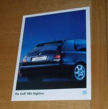 Usado, Suplemento de folheto Volkswagen VW Golf VR6 Highline 1995   comprar usado  Enviando para Brazil