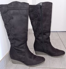Bottes noires daim d'occasion  Baziège