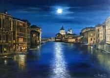 Dipinto olio su tela Mirko Morelli cm 50x70 Misteriosa Venezia segunda mano  Embacar hacia Argentina