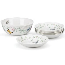 Conjunto individual de massas/saladas Lenox China Butterfly Meadow - 7 peças - N/O comprar usado  Enviando para Brazil