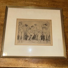 gold etch prints vintage art for sale  Middletown