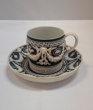 Xícara de chá e pires antigos 1790 raros Wedgwood basalto jasperware padrão carneiro preto, usado comprar usado  Enviando para Brazil
