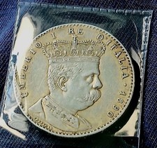 Lire argento 1890 usato  Italia