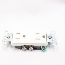 Receptáculo dúplex Leviton Decora resistente a manipulaciones blanco 15 amperios 125V T5325-W segunda mano  Embacar hacia Mexico