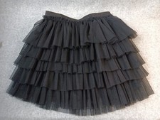 Saia ZARA, Meninas, Tamanho 11/12, Tule Preto em Camadas, Cintura Elástica, usado comprar usado  Enviando para Brazil
