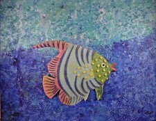 Sparkly fish painting for sale  Elizabethton