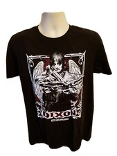 Camiseta preta média AMC The Walking Dead Daryl Dixon com arco cruzado adulto, usado comprar usado  Enviando para Brazil