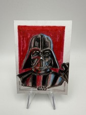 2024 Topps Star Wars Darth Vader cartão esboço folha de prata assinado à mão pelo artista comprar usado  Enviando para Brazil