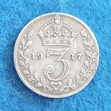 silver 1917 threepence for sale  HULL
