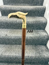 Vintage Águia Cabo de Latão Bengala Designer Dobrável Madeira Latão Incrustado comprar usado Vintage Águia Cabo de Latão Bengala Designer Dobrável Madeira Latão Incrustado comprar usado  Enviando para Brazil