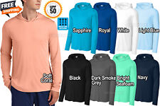 Camiseta com capuz masculina manga longa pesca UPF 50 barco absorção de umidade comprar usado  Enviando para Brazil