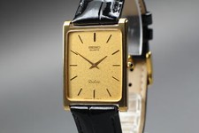 [Casi COMO NUEVO] Reloj de cuarzo vintage Seiko Dolce 6730-5530 esfera dorada para hombre de JAPÓN segunda mano  Embacar hacia Mexico