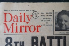 1943 daily mirror for sale  BRIDPORT
