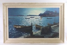 Boote mondschein ölgemälde gebraucht kaufen  Stadtbergen