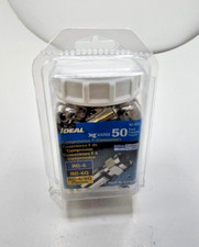 (QUANTIDADE 50) Ideal RG6 F-Compression Connectors 92-650 interno/externo à prova de intempéries comprar usado  Enviando para Brazil