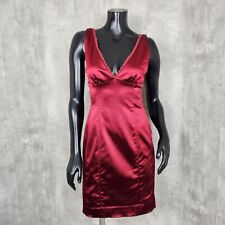 Usado, Vestido de festa vintage anos 90 Bebe feminino M cetim vermelho império cintura renda acabamento coquetel comprar usado  Enviando para Brazil