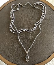 Colar Ethereal Extasia Glass Cameo 3 fios pérola cristal cinza fumaça comprar usado Colar Ethereal Extasia Glass Cameo 3 fios pérola cristal cinza fumaça comprar usado  Enviando para Brazil