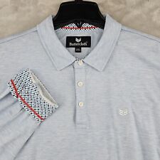 Camisa polo Butter Cloth para hombre 2XL XXL azul manga larga puños abatibles, usado segunda mano  Embacar hacia Argentina