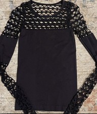 Camisa Venus Feminina XS Manga Longa Pulôver Top Forma Preta Encaixe Rede Sólida comprar usado Camisa Venus Feminina XS Manga Longa Pulôver Top Forma Preta Encaixe Rede Sólida comprar usado  Enviando para Brazil