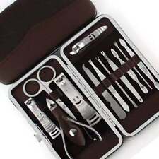 Conjunto de 12 peças de pedicure/manicure cortador de unhas limpador kit de higiene de cutículas estojo comprar usado  Enviando para Brazil