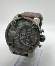 Diesel Only the Brave DZ-7258 relógio masculino arma moldura de metal pulseira de couro marrom  comprar usado  Enviando para Brazil
