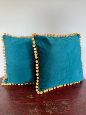 Pillows teal velvet for sale  Easton