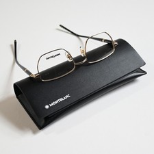 Óculos Montblanc MB0347O 001 Masculino Autêntico Dourado/Preto, 52mm - Novo comprar usado  Enviando para Brazil