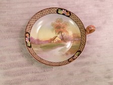 Usado, Fralda Nippon pintada à mão 1890–1921 flores levantadas comprar usado  Enviando para Brazil
