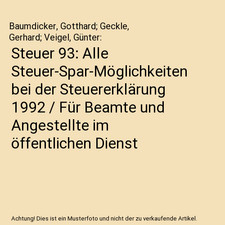 Steuer steuer spar gebraucht kaufen  Trebbin