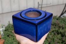 Vaso pequeno quadrado de cerâmica azul vitrificado violeta africana cerâmica auto-irrigável RARO comprar usado Vaso pequeno quadrado de cerâmica azul vitrificado violeta africana cerâmica auto-irrigável RARO comprar usado  Enviando para Brazil