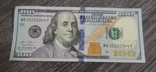 2013-B Franklin $100 REPETIDOR Número de Série *MB 32233344 F* comprar usado  Enviando para Brazil