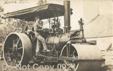 Cartão postal foto real RARO de Buffalo Pitts motor a vapor rolo Buffalo, Nova York comprar usado  Enviando para Brazil
