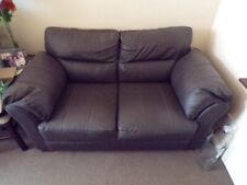 Seater brown faux for sale  BRIGHTON