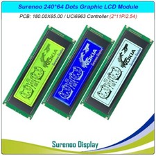 Painel de tela 5,2" 240X64 24064 T6963C UCi6963 módulo gráfico matriz LCD comprar usado  Enviando para Brazil
