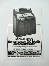Rainbow. rondo jukebox for sale  PRESTON