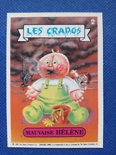 Les Crados / Carte numéro 2 en parfait état/ French Garbage pail kids., usado comprar usado  Enviando para Brazil