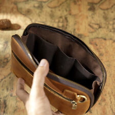 Bolsa de mão masculina de couro genuíno bolsa organizadora de cabo de carga de viagem estojo de armazenamento comprar usado  Enviando para Brazil