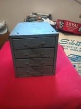 Usado, Armário de metal vintage 4 gavetas 3 gavetas têm divisórias garagem homem caverna MCM comprar usado  Enviando para Brazil