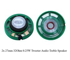 Usado, Alto-falante estéreo de alta aguda 2x 27mm 32Ohm 0,25W tweeter áudio alto-falante agudo comprar usado  Enviando para Brazil