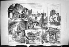 Antique print 1884 for sale  UK
