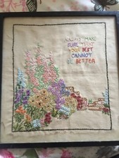 Antique embroidery flower for sale  TORRINGTON