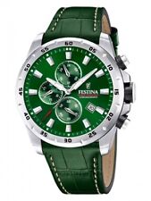 Festina Herrenuhr Timeless Chronograph 45 MM 10 ATM mit Lederband F20692/3 comprar usado  Enviando para Brazil