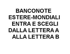 Banconote estere mondiali usato  Italia