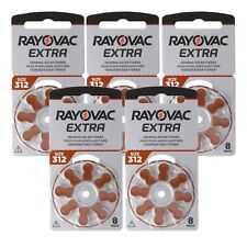 40 pilas para audífonos Rayovac tamaño extra 312 PR41 1,4 V zinc aire 8BL segunda mano  Embacar hacia Argentina