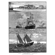 Lincolnshire The Boston Deep Sea Fisheries - Estampa antiga 1886 comprar usado  Enviando para Brazil