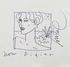 Dessin original dédicace d'occasion  Paris IX
