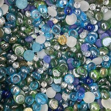 Usado, Pedras decorativas de mármore pedras preciosas de vidro coloridas seixos vaso enchimentos azul - 9 libras comprar usado  Enviando para Brazil