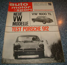 AMS 16/65 Porsche 912, VW 1600 TL, neue VW Modelle, Käfer , Vauxhall Viva comprar usado  Enviando para Brazil