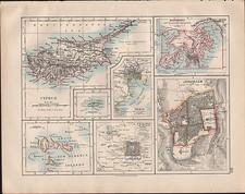 1914 map cyprus for sale  YORK