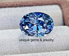 Pedra preciosa solta qualidade premium diamante corte oval azul extravagante 1,50 ct 6x8 comprar usado  Enviando para Brazil